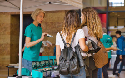 Stand d’information à la gare Cornavin
